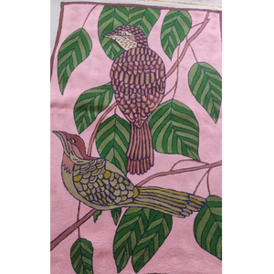 Tapiz de Pared con Diseño de Animales Hecho a Mano, 3 Pies x 2 Pies, Decoración Textil Bordada Colorida, Decoración Ecológica Premium para el Hogar - Product Image 1