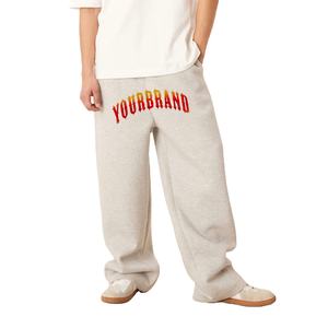 Qualité supérieure 100% coton personnalisé lavé pantalons pour hommes Baggy pantalon surdimensionné Streetwear personnalisé DTF imprimé hommes pantalons de survêtement - Product Image 1