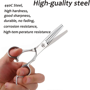 Wholesale Hair <b>Thinning</b> Scissors <b>Mirror</b> Finish 6.6" Durable Sharp Edge Barber <b>Thinning</b> Shears With Fix Finger Rest - Product Image 3