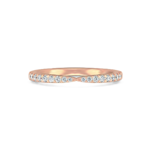 Nouvelle bague de fiançailles classique et délicate en or massif 14 carats avec diamant de laboratoire rond, sertie pavé, style raffiné et durable - Product Image 2