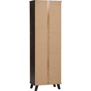 Minimalist Compact Wooden Cabinet Double Door <b>Tall</b> Level <b>Storage</b> for Apartment Rental Property and Hallway Walkway Stand - Product Image 6