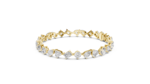 Pulsera Amara con Diamantes Redondos Alternados - Product Image 1