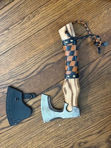 Hache Viking en acier carbone de qualité industrielle, fabriquée à la main, manche en bois, outil de camping en plein air, cadeau pour hommes AH # 140 - Product Image 5