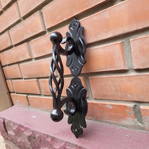 Poignée de porte en fer forgé Iron Nature, résistante à la rouille, facile à installer, finition peinte style asiatique pour portails - Product Image 6