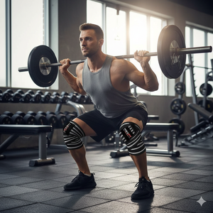 Bandes de compression pour genoux Rexfit Sports Powerlifting, bandages élastiques pour la musculation et l'haltérophilie - Product Image 3