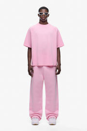 T-shirt décontracté rose coupe classique pour homme, 100 % coton respirant, écologique, mode estivale, vierge - Product Image 4