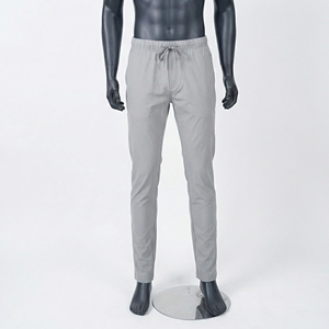 Custom Casual Men Slim Fit Chino <b>Trousers</b> Drawstring Elastic Waist <b>Light</b> Grey Cotton Sweatpants Track Pants Sports Jogger Pants - Product Image 5