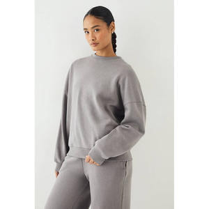 Sweat-shirt pour femme en molleton de haute qualité personnalisé, 340 grammes, col rond, 100% coton, respirant à l'avant, pour l'automne et l'hiver - Product Image 1