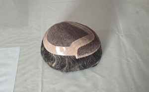 Peluca de Cabello Remy Chino Mono Front Lace Taz de Calidad Premium con Trama Única y Estilos de Ondas Profundas Naturales - Product Image 3