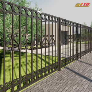 Panneaux de clôture décoratifs en métal pour extérieur, panneaux de clôture en fer forgé pour la maison, panneaux d'intimité durables, anti-rouille, design de clôture de jardin - Product Image 5