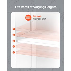 Mobiletto da Bagno Moderno a 4 Ripiani in Legno con 2 Ante e 2 Cassetti Regolabili per Arredamento Casa - Product Image 4