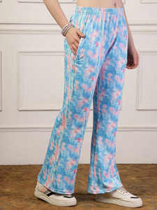 Nouveau pantalon de jogging tie-dye à taille élastique et cordon de serrage, motif floral, en coton tricoté, pour l'automne - Product Image 3