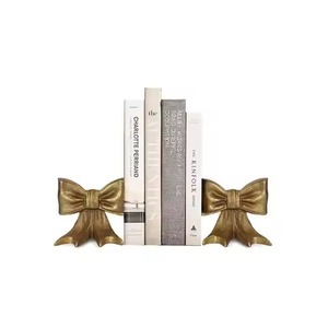 Customized Gold Plated Hand Sculptural <b>Bookends</b> 2Pcs Contemporary Metal <b>Bookends</b> Irregular Shape Decorative Book Ends - Product Image 2