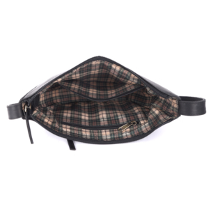 Bolso Bandolera de Cuero Genuino de Diseño Premium, Unisex, Negro, con Cierre de Cremallera y Broche, Estilo Clásico y Duradero para Uso Diario - Product Image 5