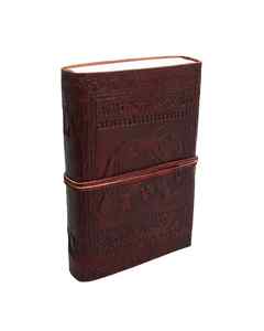 lephant Embossed Leather Journal | Rustic Writing <b>Notebook</b> | Travel Memory <b>Book</b> Blank Diary for Writing & Sketching - Product Image 2