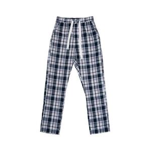 Pantalon de pyjama décontracté léger et doux pour homme, en lin/coton, à carreaux personnalisés, taille mi-élastique, ODM - Product Image 3