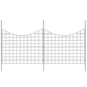 Recinzione da Giardino con Spaziatura tra le Punte di 2,5 Pollici, Altezza 36,6 Pollici, Barriera Decorativa Sotterranea per Animali, Lunghezza 29,5 Pollici - Product Image 2