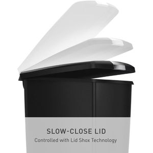 Cestino per Rifiuti da Cucina Slim da 40 Litri/10,6 Galloni con Chiusura a Scorrimento Sicura in Plastica Nera - Product Image 2