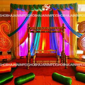 Antique Wooden <b>Swing</b> by Shobha Jain Impex for Wedding Decorations - Product Image 5