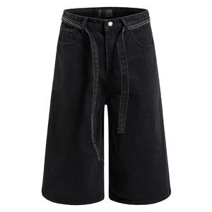 Shorts de Mezclilla Casuales al Por Mayor, Precio de Fábrica, Shorts de Mezclilla Desgastados, Corte Holgado, Colección Streetwear - Product Image 4