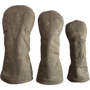 Solid Black Cloth <b>Golf</b> Headcovers Set of 3 Protective Covers for Drivers and Irons - Product Image 3