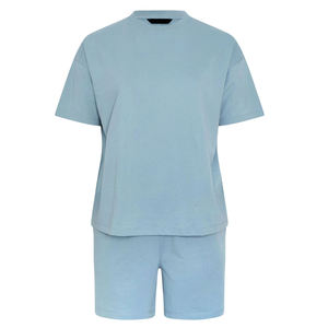 Conjunto de Camiseta y Pantalones Cortos Oversize para Mujer, Ropa Casual de Verano de Dos Piezas, Traje Deportivo de Algodón, Venta al Por Mayor OEM - Product Image 1