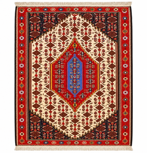 Alfombra de lana anudada a mano Sanandaj Kilim, alfombra decorativa para sala de estar, pasillo, interior del hogar, oficina, suelo. - Product Image 1