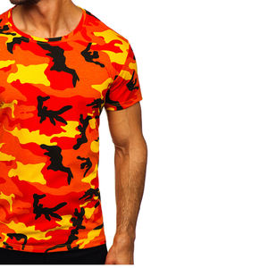 Camiseta de manga corta con estampado de camuflaje, de secado rápido, cuello redondo, para hombre, para gimnasio, camping y actividades al aire libre, peso 120 gramos. - Product Image 6