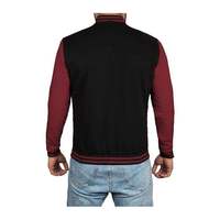 Veste Safari Homme Marron et Blanc Col Rond Fermeture Boutonnée Coupe Classique Décontractée pour l'Automne Couleur Unie Polyester Coton