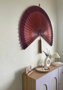 Handmade Bamboo <b>Wall</b> Fan <b>Wall</b> <b>Decor</b> Hanging Boho Vintage Interior Art for Home Decoration Wholesale Supplier - Product Image 6