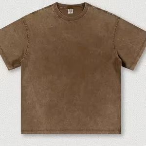 เสื้อยืดผ้าฝ้าย 100% ถักแบบวินเทจ ระบายอากาศได้ดี สวมใส่สบายในฤดูร้อน คลาสสิก ไม่หดตัว ซักแบบแอซิดวอช - Product Image 3