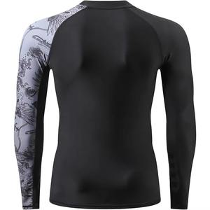 Men's Full Sleeve Rash Guard Sublimation Print Quick Dry Polyester <b>Top</b> Blue <b>Camo</b> Pattern Adult Size - Product Image 5