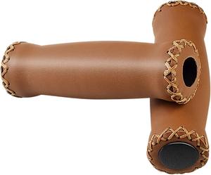 Puños para Manillar de Bicicleta, Cosidos a Mano, de Cuero Vinílico, Antideslizantes e Impermeables, para Bicicletas Infantiles, BMX y Bicicletas de Repuesto - Product Image 2