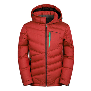 Men's Blue Hooded Winter Puffer <b>Jacket</b> With Zipper Closure Windproof Casual <b>Thick</b> Polyester Filling Regular Fit - Product Image 5