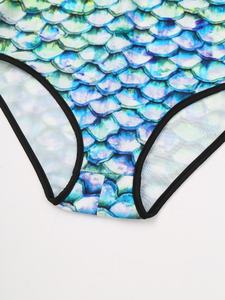 Femmes Manches Longues 3d Stylish Print Closure Jumpsuit Swimming Bathing Surfing Swimwear for Training Pool Beach Vacation Water - Product Image 5