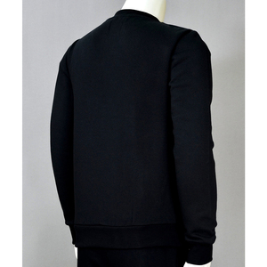 <b>Mens</b> Black Fleece <b>Jacket</b> Stand Collar Zipper Closure Casual Fleece Polyester Material Solid Color Autumn Wear Regular Fit - Product Image 2