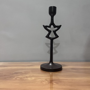 Artisan Design CH592 Handmade Decorative Aluminium <b>Candle</b> <b>Holder</b> with <b>Black</b> Finish - Product Image 1