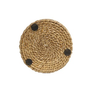Panier à fruits en rotin avec bordure dorée, panier de rangement fait main, vente en gros, écologique, fabriqué au Vietnam - Product Image 3