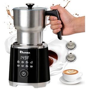 Mousseur à lait électrique 8-en-1 avec fonction vapeur, machine détachable pour mousse chaude/froide, contrôle facile par bouton rotatif - Product Image 3