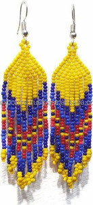 Pendientes de cuentas con diseño de insectos, bordados a mano, diseño de animales, joyería colorida, accesorios de moda, unisex, para fiestas - Product Image 3