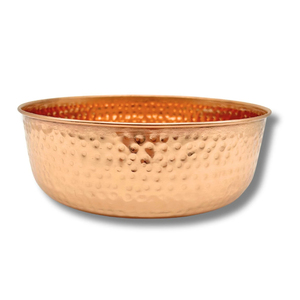 Tazón de cobre de última moda, de alta calidad, hecho en India, el más vendido, ecológico, estilo antiguo, para mezclar y servir pudín. - Product Image 1