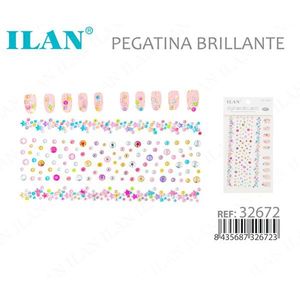 Autocollants en strass étincelants ILAN pour ongles, décoratifs, pailletés, pour nail art, réf. 32672 - Product Image 3