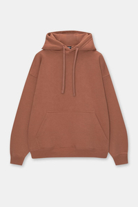 Sudadera con Capucha Extra Grande para Hombre, Color Sólido, Forro Polar, Informal, para Otoño, con Bolsillos, Corte Regular, Tejida - Product Image 2