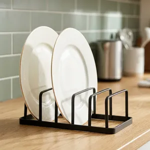 Support de cuisine multifonctionnel pour assiettes, casseroles, couvercles et ustensiles, support pour planches à découper, organisateur d'armoire, gain de place - Product Image 6