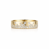 Bague de fiançailles empilable en or massif 9K 10K 14K 18K avec diamants de laboratoire taille ronde, couleur DEF, clarté VS VVS, certifiés IGI