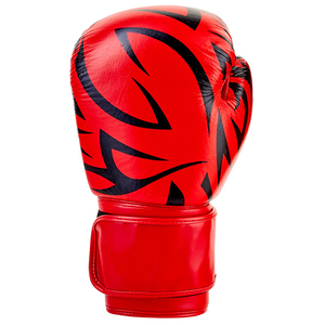 Professional custom logo printed cowhide leather pu leather boxing <b>gloves</b> - Product Image 4