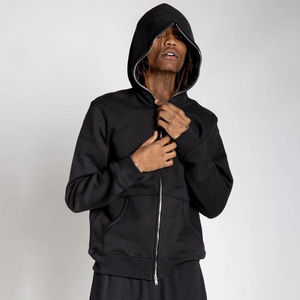 Sweat-shirts à capuche personnalisés en molleton, vente en gros, pour hommes, confortables, vêtements de détente, 100% coton respirant - Product Image 4