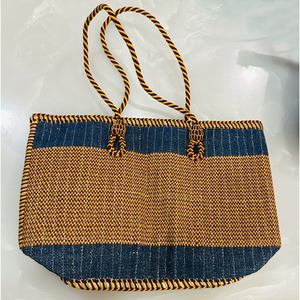 Sac à main en raphia perlé, écologique, durable, de créateur exclusif, imperméable, tissé, grande capacité, élégant, avec perles - Product Image 6