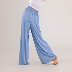 Pantalones Harem de Cintura Alta y Corte Holgado para Mujer, Pantalones Casuales de Verano de Color Sólido con Cintura Elástica y Pierna Ancha - Product Image 4