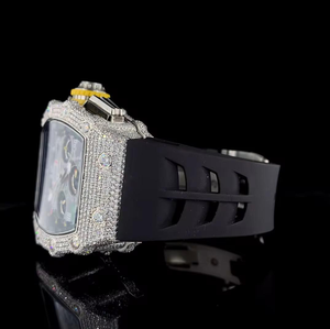 Classic Round Moissanite Quartz <b>Watch</b> Glass Crystal Bright Gem Dial with Comfortable Band for Office Home and Evening Wear - Product Image 6